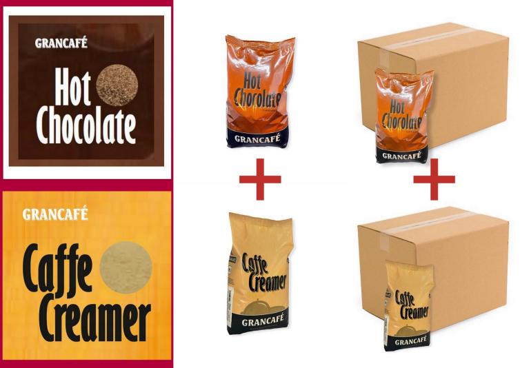 1313-1623 instant italpor csomag: 1313 GRAN Choco 10 Red - Forró csokoládé instant italpor + 1623 GRANCAFÉ Kávékrémpor RED
